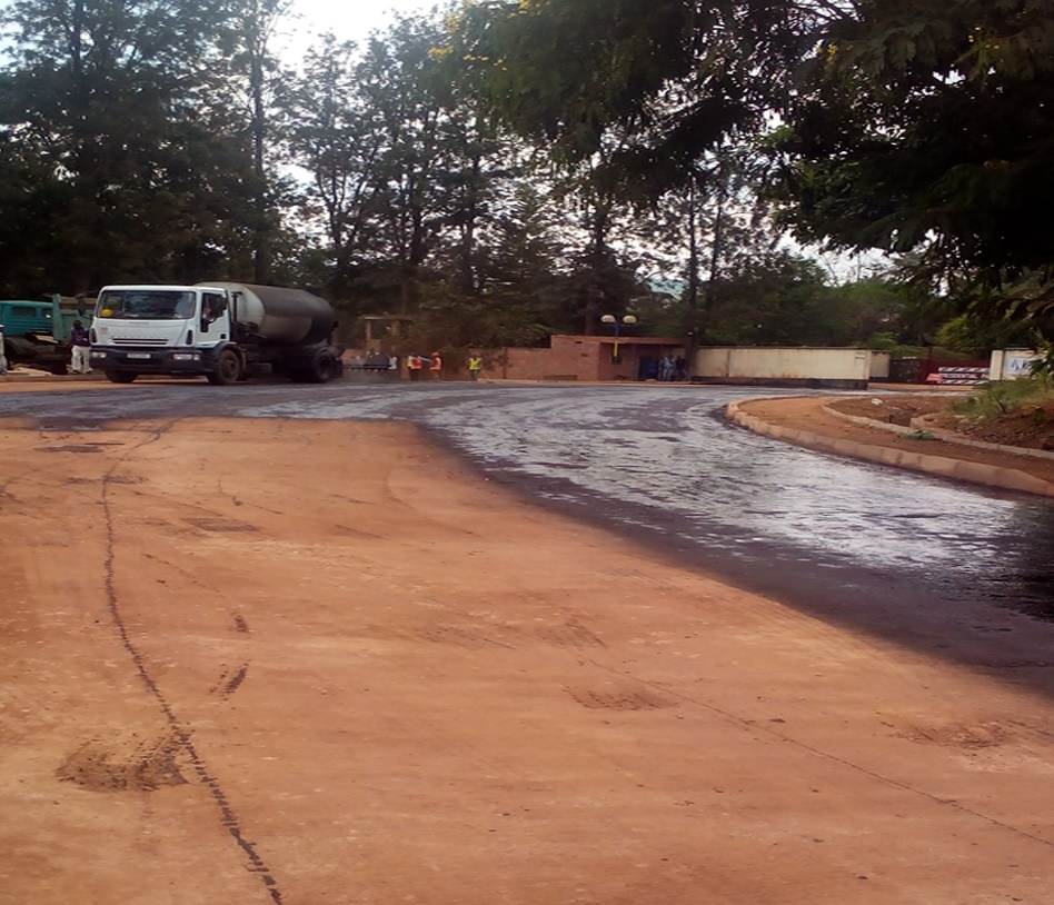 road-construction-placeholder — asphalt surfacing works on a new road